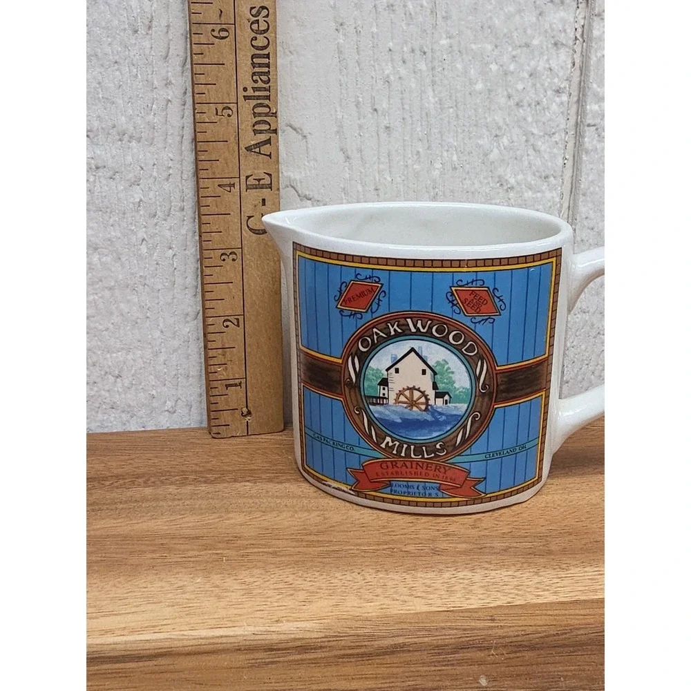 Vintage Oakwood Mills Grainery Feed & Seed Gravy Holder Cleveland, OH